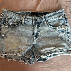 Distressed Denim Shorts